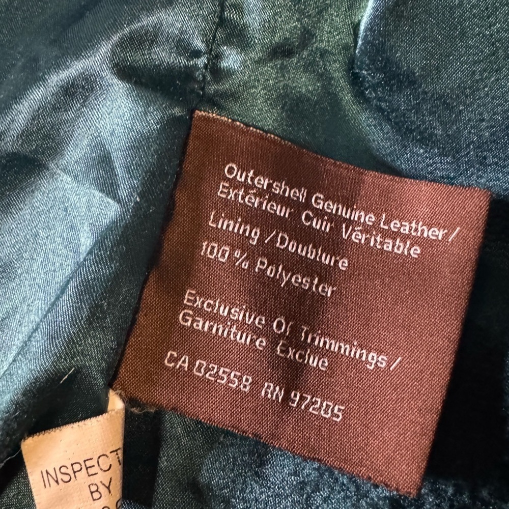 Black Leather Hooded Jacket - Picture 9 of 10